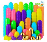 JOYIN 500PCS Plastic Easter Eggs, Empty 2.3" 494PCS Colorful with 6PCS Golden Eggs Bulk Fillable for Easter Hunt Party Favor Basket Stuffers Filler Classroom Prize Supplies Decor