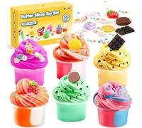 JOYIN 6 Pack Butter Slime Kit Party Bag Fillers, Cloud Slime Kit, Non-Sticky, Slime for Girls and Boys,Slime Party Bag Fillers Birthday Toys Gifts for Kids