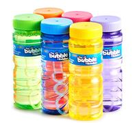 JOYIN 6 pcs Bubble Bottles (4oz/118ml Bubbles Solution), Bubbles Party Favors for Kids, Bubbles Wand Bulk, Assorted Colors Large Bubble Kit, Toddler Summer Outside Toys Gift for Kids