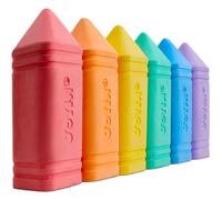 JOYIN 6 PCS Jumbo Sidewalk Chalk with 6 Colors Washable Sidewalk Chalk for Kids Non-Toxic Art Supplies Outdoor Games Playground Accessories
