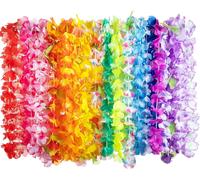 JOYIN 60 Counts Hawaiian Garland Flower Lei Bulk, Tropical Flower Lei Hawaiian