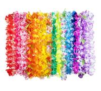 JOYIN 60 Counts Hawaiian Garland Flower Lei Bulk, Tropical Flower Lei Hawaiian Lei Beach Hawaii Luau Party Favors Decoration Birthday Party Supplies(3 Dozen)