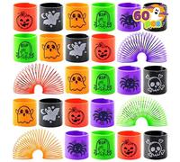 JOYIN 60 PCS Halloween Coil Spring for Kids, Mini Magic Springs Toys, Fidget Stress Coils Toy for Halloween Party Favors, Trick or Treat Bags Stuffers, Classroom Exchange, Carnival Game Prizes