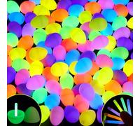 JOYIN 72 Pcs Easter Eggs with 72 Mini Glow Sticks for Kids Glow-In-The-Dark Basket Stuffers Fillers Gift, Easter Egg Hunt Game Party Favors Decorations Supplies, Classroom Prizes