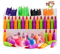 JOYIN 72 Pcs Halloween Game Toy Gifts - Scary Eyeballs, Witch Fingers and Vampire Teeth Set for Kids Party Favors, Trick or Treat, Gift Exchange, Carnival Game Prizes