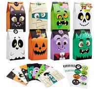 JOYIN 72pc Trick or Treat Bags - 6 Styles with Stickers, Goodie & Candy Bags for Kids' Halloween
