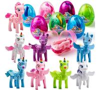 JOYIN 8 Pack Pre Filled Easter Egg with Unicorn Deformation Toys 3.5" 8.9 cm, Easter Party Favor for Girls Toddlers Kids Easter Egg Hunt, Basket Stuffers Filler, Classroom Prize Supplies