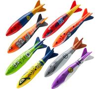 JOYIN 8 Pack Swimming Pool Toys, Shark Underwater Diving Toys for Swimming Pool, Colorful Sinkies for Kids Swimming Gifts Summer Swim Dive Training Water Fun Pool Games(Sharks)