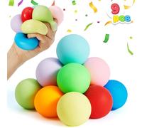 JOYIN 9 Pack Slow Rising Stress Balls, Sensory Squishy Toys, Party Bag Fillers for Kids, Hand Therapy Balls for Anxiety Relief, Classroom Prize, Goodie Bag Stuffers, Party Favors