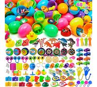JOYIN 96Pcs Easter Eggs with Toys Inside, 48 Prefilled Easter Eggs with Popular Assorted Toys for Kids Boys Girls,Easter Party Favors Easter Eggs Hunt, Basket Stuffers Filler, Classroom Exchange