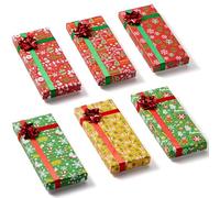 JOYIN 9Pcs present Card Box with Bow, Cash Money Holder Boxes, present Card Holder, Xmas Party Favor Gift Wrapping Boxes (6.5'' x 2.8'' x 0.6'')