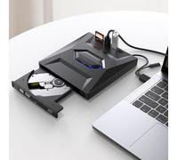 JOYIN-BURN USB 3.0 USB C External 3D Blu-ray Writer BD-RE BD Burner Drive CD DVD Burner with SD Card Reader and USB 3.0+2.0+Type-C Input Ports for Laptop PC Windows 11/10/8/7, Linux, Mac OS