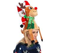 JOYIN Christmas Reindeer Hat Santa Riding a Reindeer for Cute and Festive Christmas Party Dress Up Celebrations, Decorations, Costume Accessories