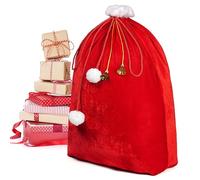 JOYIN Christmas Sack Velvet Santa Sack Santa Sack Gift Sack Santa Sack for Gifts Red and White 78 cm x 68 cm