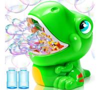 JOYIN Dinosaur Bubble Machine, Bubble Machine Gun Blower with Bubble Solutions for Kids, Summer Outdoor Indoor Toy, Dinosaur Party Favor, Kids Birthday Gift (Green)