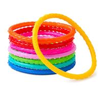 JOYIN Dive Circles Pool Toys, 8 Pcs Colorful Pool Rings for Kids, Underwater Training Swimming Diving Toy for Kids Gifts Summer Swim Water Fun Games