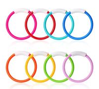 JOYIN Dive Rings - 8 Pcs Colorful Swimming Rings for Kids - Pool Diving Training Toys