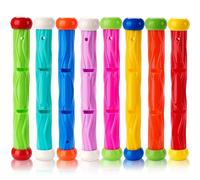 JOYIN Diving Sticks Pool Toys, 8 Pcs Underwater Training Pool Dive Stick for Kids, Colorful Swimming Toy Sinking Throwing Sticks for Kids Gifts Summer Swim Training Water Fun Pool Games(Sticks)