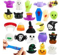 Joyin Halloween Character Mochi squeeze Toys 24Pcs Fidget Squeeze Toy Cute Fidgets for Trick or Treat Halloween Party Non Candy Favors