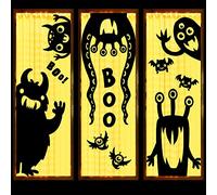JOYIN Halloween Decorations Window Clings - Hallowmas Monster Covers, Cute Wiggly Decal Stickers for Party Decoration Supplies Decor