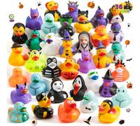 JOYIN Halloween Rubber Duck, 36 Pcs Ducks Mini Rubber Ducks Halloween Themed Ducks for Bath Toys Party Favor Classroom Prize