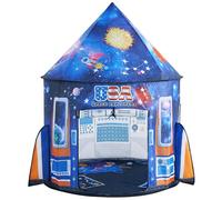 JOYIN Kids Play Tents Indoor Outdoor, Rocket Ship Play Tent, Astronaut Spaceship Space Night Sky Themed Pretend Playhouse, Pop Up Tent for Kids, Birthday Gifts for 3 4 5 6 7 8 Year Old Boys & Girls