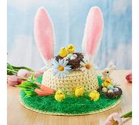 JOYIN Make Your Own Bonnet Hat Craft Set with Chicks, Bunny Ears, Eggs, Nests, Grass, Flower for Easter Hat Decoration, Kids DIY Activity