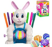 JOYIN Motorized Easter Egg Decorator Kit, Bunny Egg Spinner Decorating Machine with 10 Colorful Non-Toxic Markers, DIY Craft Egg Painting Decoration Set Easter Toy Gift for Kids
