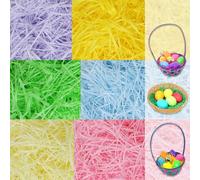 JOYIN Recyclable Shred Paper Grass 24oz (680g) 6 colors Easter Basket Filler Stuffers for Easter Egg Hunt Décor, Party Favors, Classroom Event Decoration.