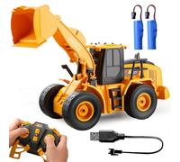 JOYIN Remote Control Construction Toys Car for Boys 3 4 5 6 7 8-12 Year Old, 2.4Ghz RC Digger Tractor Truck Toy with Light, Front Loader Toys for Boys Age 3+,Birthday Gift for Kids