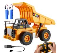 JOYIN Remote Control Dump Truck Toys, 2.4Ghz RC Tractor Toy with Light, Construction Vehicles Toys Car for Boys 3 4 5 6 7 8-12 Year Old, Birthday Gift for Kids Age 3 4 5 6+