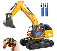 JOYIN Remote Control Excavator RC Digger Tractor Toys for Boys, 2.4Ghz RC Excavator Toy with Light, Construction Vehicles Toys Car for Boys 3 4 5 6 7 8-12 Year Old Kids, Birthday Gift Boy Age 3 4 5 6