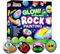 JOYIN Rock Painting Kit- Glow in The Dark Rock Kit, Arts and Crafts for Kids Ages 6-12, Art Supplies Toy, Kids Craft Paint Kits, Arts & Crafts for Boys Girls Birthday Party Gift Toy