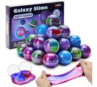 JOYIN Slime Kit, 24 Pack Galaxy Slime Ball Easter Party Favors -Non-Sticky, Mess-Free, Stress Relief, Slime Kits for Girls and Boys-slime party bag fillers