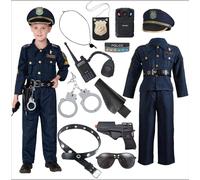 JOYIN Toy Deluxe Police Officer Costume and Role Play Set for Kids Halloween Role Play (Small)