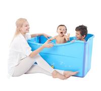 joyingbaby Large Foldable Bathtub for Toddler Collapsible Baby Bathtub Portable Bath tub Lightweight for Children Twins Petite Adult