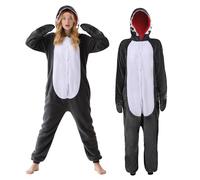 JoyinTcos Unisex Shark Onesie Adult Costumes, Plush Cosplay Animal Cosplay One Piece Halloween Carnival Costume Sleepwear Homewear-L Grey