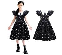 JoyinTcos Wed Costume for Girls, Addm Family Dress Black Tulle Cosplay Outfit Gothic Halloween Carnival Cosplay Party