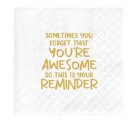 Joyiou 100pcs Thank You Gifts Napkins, 2-Ply Paper, White, 9x9 Inches, Disposable Party Napkins