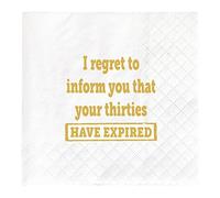 Joyiou 40th Birthday Gifts Napkins, 50 Pcs Happy 40th Birthday Decorations for Men and Women, Forty Years Old Birthday Party Gift Favor Supplies, (4.5 x 4.5 In, 50-Pack, 2 Ply)