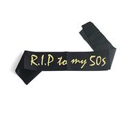 Joyiou RIP to My 50s Sash, 60th Birthday Sash with Gold Foil, Soft Black Satin Sash for Women and Men, 60th Birthday Party Supplies Decorations Favors, 60 Years Old Birthday Funny Gifts