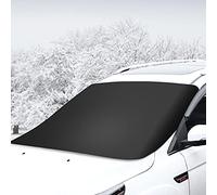 Joyivike Car Windshield Cover,Auto Windscreen Cover,Winter Car Snow Cover Frost Protector Ice Guard,Car Windscreen Frost Cover Snow Waterproof Dust Cover,Ice Protector in All Weather Car Cover,Black