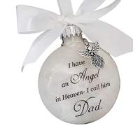 Joyivike I Have An Angel In Heaven Christmas Bauble Ornament Christmas Memorial Baubles Personalised Mum Dad Son Daughter Wife Husband Hanging Decorations