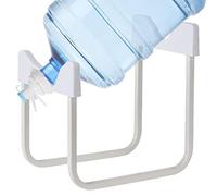 Joyivike Iron Water Bottle Stand, 3-5 Gallon, White, 2-Shelf, 27*20*36.5cm, Compatible with 55mm Non-Threaded Bottles, Portable, Easy Water Dispensing, Suitable for Picnics, Offices, Kitchens, Camping