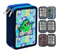 JoyIxtvzq Dinosauria Clear Window Pencil Case - School Equipment Stuff | Large Capacity Preppy Pencil Case - Zipper Pouch - for School Girls Boys Women Men Office Storage Organizer