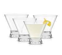 JoyJolt Afina 4-Piece Cocktail Glasses Set, 8-Ounce Martini Glasses