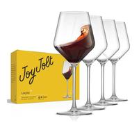 JoyJolt Layla Italian Red Wine Glasses, Set of 4, 17 oz Clear - Made in Europe