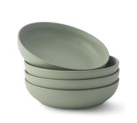 JoyJolt Mesa 40oz Stoneware Serving Bowls, Set of 4, Large Salad, Pasta, Soup Bowls - Farmhouse, Contemporary Style - Dishwasher & Microwave Safe