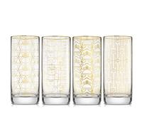 JoyJolt Star Wars Glassware. 'Deco' Highball Glasses Set of 4, 13.5oz Star Wars Glasses. Highball Glass Tumbler with Darth Vader in a Retro Crystal Glass Cup. Tall Drinking Water Glasses For Kitchen
