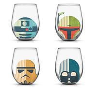 JoyJolt Star Wars™ Helmet Hues Tumblers Stemless Glasses. Set of 4 19oz Stemless Drinking Glass, Star Wars Kitchen Glasses. Star Wars Gifts and, Star Wars Collectibles for Adults